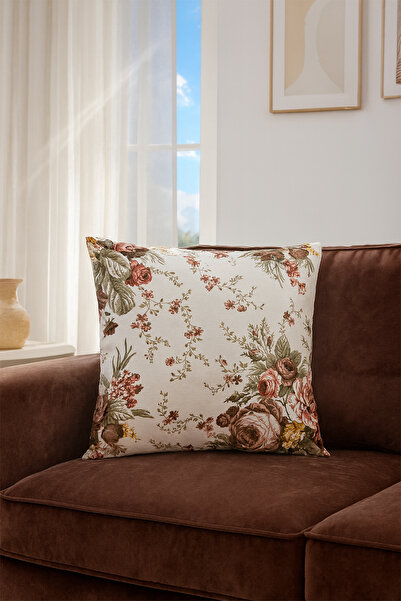 Premier Home Duck Rose Throw Pillow Cover Brown Beige V1 40X40