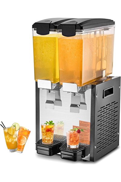 Five Stars موزع مشروبات تجاري من VEVOR، 2 × 10 لتر، 270 واط، من الفولاذ المقا...