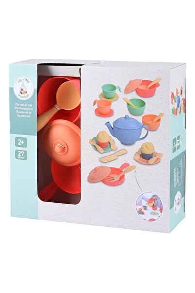 Carrefour My Little Market Tea Set, 27 Pieces, Multicolor
