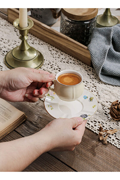 Shuer Ceramic Coffee cup, Espresso cup,Arabic coffee cup,Turkish coffee cup, Cup and Saucer Set 100ML