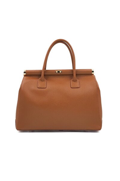 Posete Fagaras Jennifer Leather Purse - Cognac, Genuine Leather Office Bag, Handbag, Bags