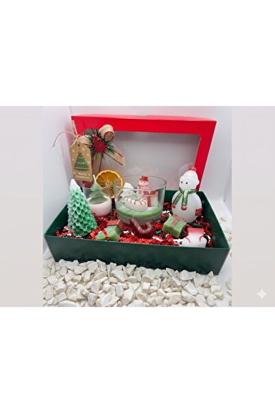 Handmade Yılbaşı Hediyelik Ürünler/ Yılbaşı Hediye Kutusu/ Yılbaşı Temalı Mum