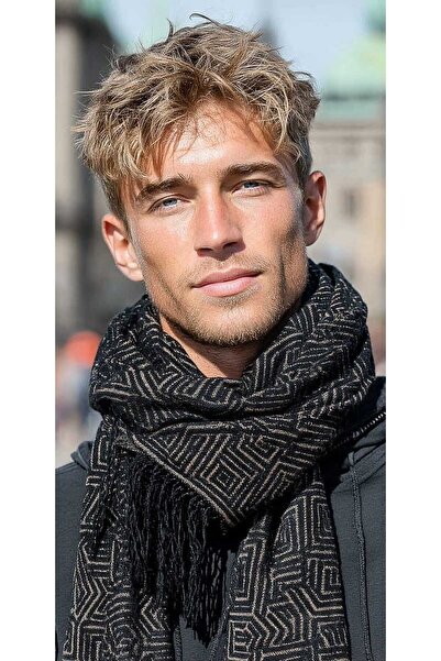 LAGRANZE Valmero Patterned Scarf Men's Scarf