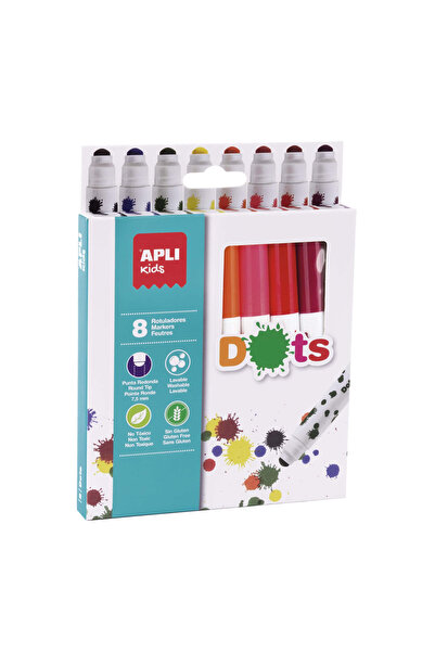 Apli Kids Set de 8 markere ștampile, Ø 14,4 x 137 mm