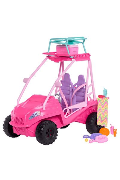Barbie Vehicul buggy de plaja Mysteries: Beach Detectives, 11 accesorii, Mult...