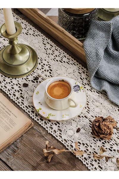 Shuer Ceramic Coffee cup, Espresso cup,Arabic coffee cup,Turkish coffee cup, Cup and Saucer Set 100ML