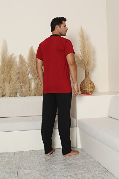 FORMO Men's 100% Organic Natural Cotton High Quality Button Short Sleeve Pajama Set