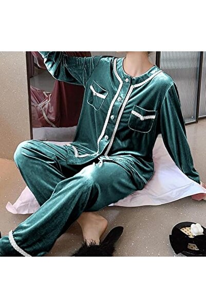 Margoun Women Winter Velvet Pajama Set MG16