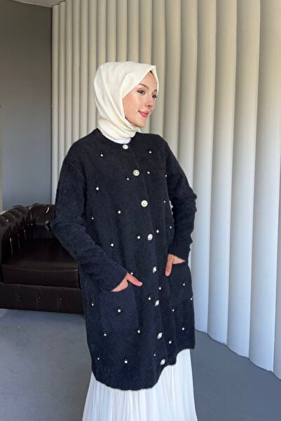 Thebomb Ahu Buttoned Cardigan with Pearls