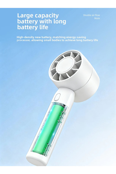 Generic Portable Handheld Fan,Handheld Turbo,3 Gear Personal,Mini Silent Super Strong Wind,Long Endurance