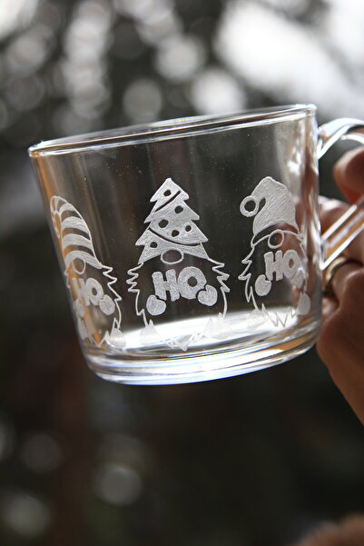 Astrid Deco Engraved glass mug with Gnomes pattern