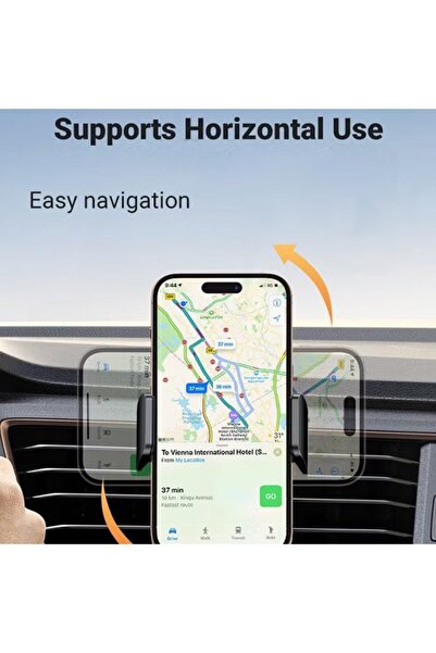 AutoFamily Magnetic Car Phone Holder – 360° Adjustable Dashboard Mount (AF9 - Black)