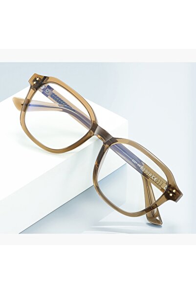 SKYDDAR INNOVATION Unisex/Men's Blue Light Protection Glasses, Metal Frames, 2227, Modern Design, set sticker, Brown