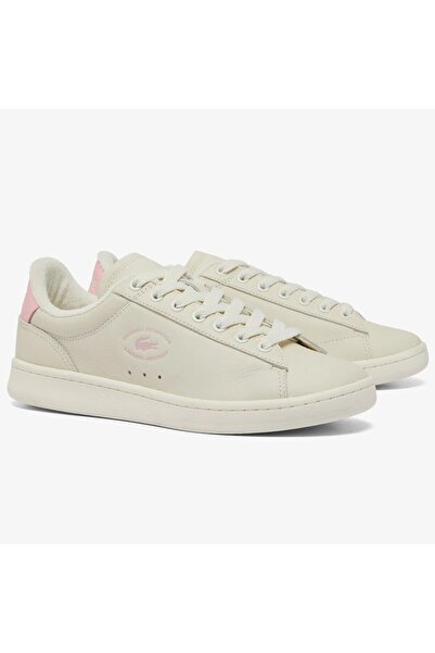 Lacoste Carnaby Set Leather Womens Sneaker Genuine Leather Women's Casual Sports Shoes Cream
