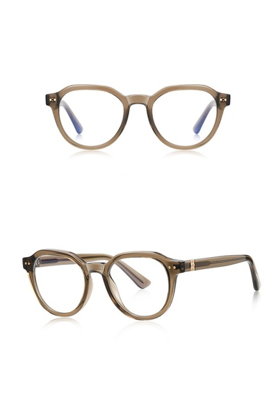 SKYDDAR INNOVATION Unisex/Men's Blue Light Protection Glasses, Metal Frames, 2228, Modern Design, set sticker, Brown