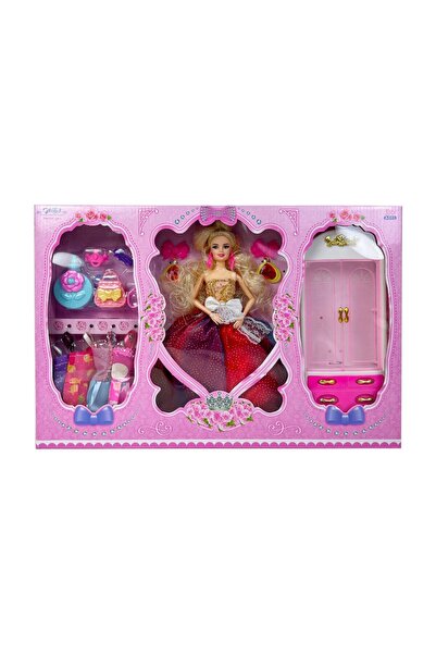 Toysea Cute and Beautiful Doll Set with Wardrobe Box, Fashion Doll with Accessories, Perfect Gift