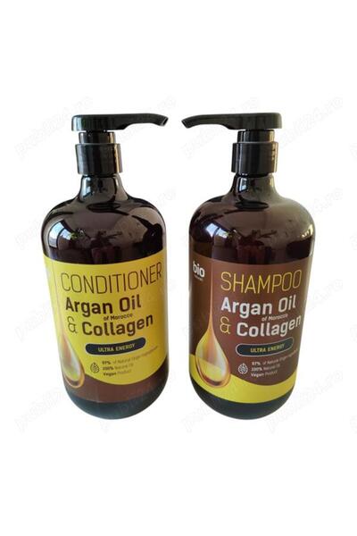 BIO Naturell Shampoo and Conditioner Hair Treatment, Vegan, BIO NATURELL, Moroccan Argan Oil & Collagen, 946 ml