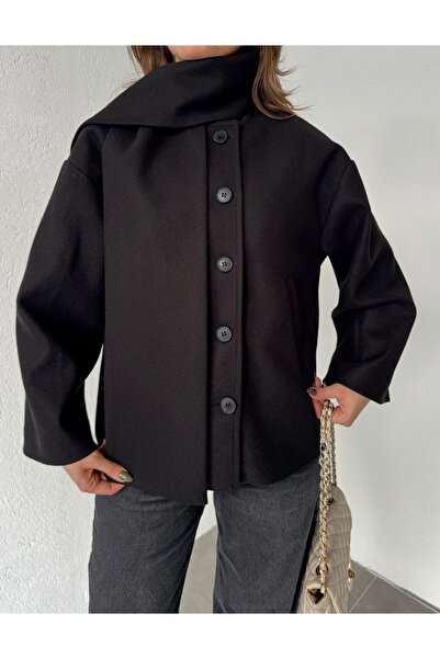 Lila Moda Women's Wool Scarf Cashmere Coat