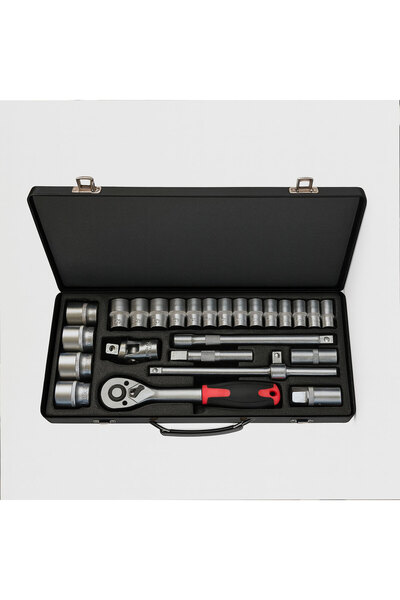 Badem10 Socket Set 1/2” Cr-V Steel 26 Pieces Professional Repair Maintenance Socket Wrench Bit Multi-Purpose Set