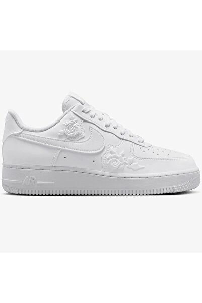 Nike Air Force 1 AF1 07 Rose Pattern Unisex Leather Sneaker Gül Desenli Hakik...
