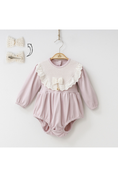 MİNİZEYN TEKSTİL Miniycool 9001 Mnz Brand Amelia Romper Jumpsuit Girl 6-9 Months Girl