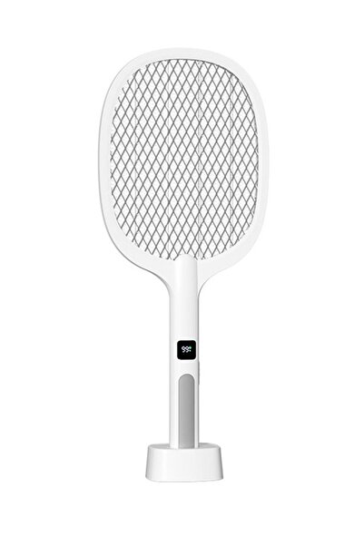 weidasi مضرب البعوض الكهربائي القابل لإعادة الشحن عبر USB 2 في 1 مع شاشة عرض ...