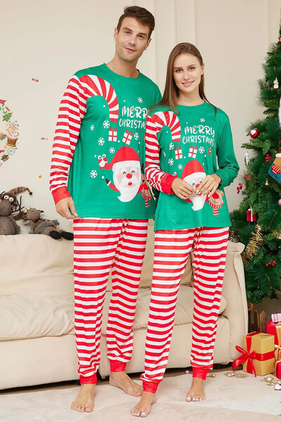 Welike Women's pajamas with Christmas motifs CandyCane