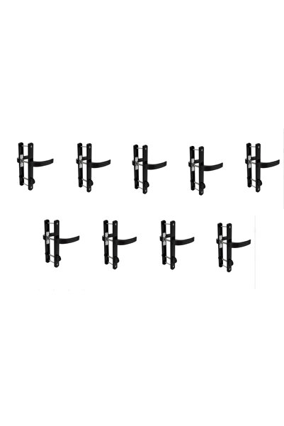 Günalp Pvc Aksesuar مقبض باب ويندوفورم أسود 9 قطع