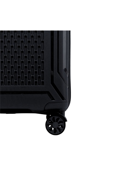 Prince Travelling Prince Pro High-Grade PP 8-Wheel Cavaro XL 3-Pc Luggage Set (21”+25”+29”) – Black, Durable Build