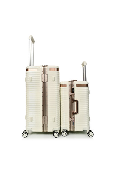 MORANO Modern travel bag made of polycarbonate material, 2 pieces (26/20 Inch)