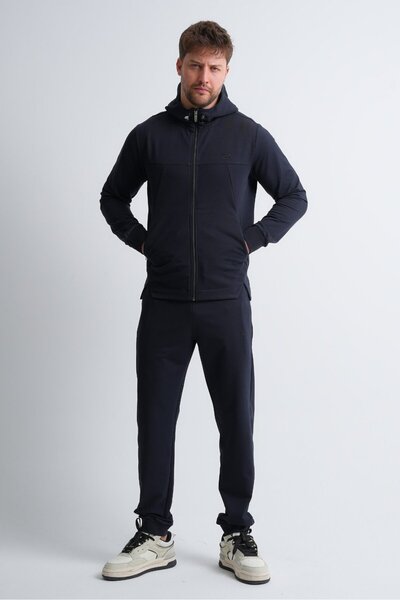 Shooter Sportswear Ανδρικό σετ αθλητικής φόρμας με φερμουάρ και με κουκούλα κρυφές τσέπες