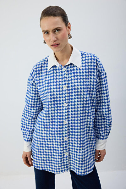 Touché Privé Hawk-Skin Patterned Tweed Shirt