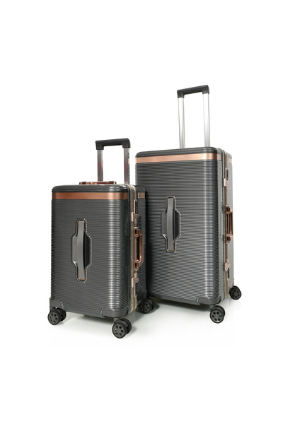 MORANO Modern travel bag made of polycarbonate material, 2 pieces (26/20 Inch)