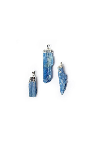 Mood Necklaces Blue kyanite raw stone pendant -- ± 5cm
