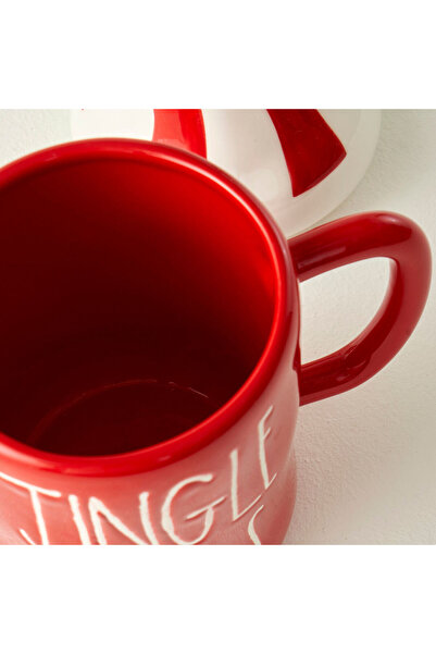 Bella Maison Merry Christmas Ceramic Mug with Lid Red (750 Cc)