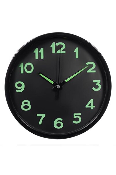 OEM Decorative Black Wall Clock Glow in the Dark Ø20cm Refined Style For Your Home