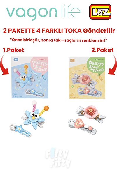 Vagonlife Set de 4 agrafe de păr, asamblați în primul rând, apoi instalați (2...