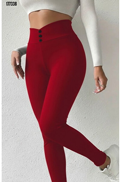 moda wanilia Women's Front Buttoned High Waist Diving Leggings – Sports & Casual Combination