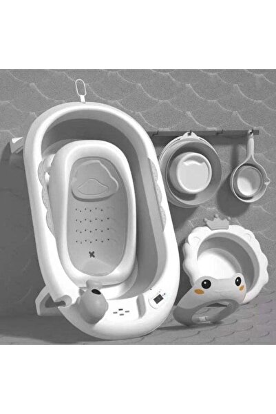 dehkah مجموعة حمام أطفال فاخرة قابلة للطي 6 في 1 مع حوض استحمام ومقعد دعم وملحقات - من حديثي الولادة إلى