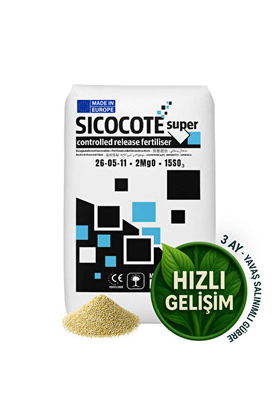 SICOCOTE Super CRF 26-05-11 + 2MgO + 15SO₃ | Kontrollü Salınımlı Granül Gübre...