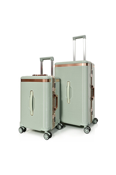 MORANO Modern travel bag made of polycarbonate material, 2 pieces (26/20 Inch)