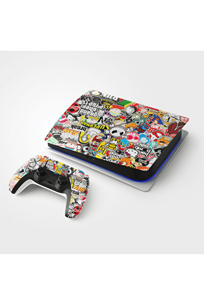 ACME LABS Skin Sticker PlayStation 5 Gaming Console Cover Wrap- Stickerbomb