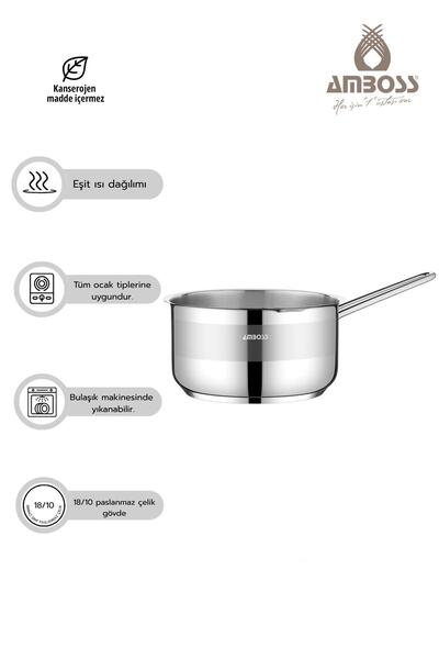 Amboss Vento Steel Induction Base 3-Piece Milk Pot Set 12-14-16 cm