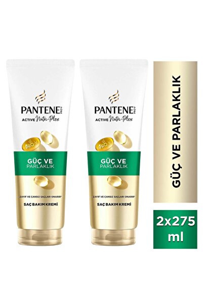 Pantene Güç & Parlaklık Saç Kremi 275ml Zayıf ve Mat Saçlar için x 2 Adet