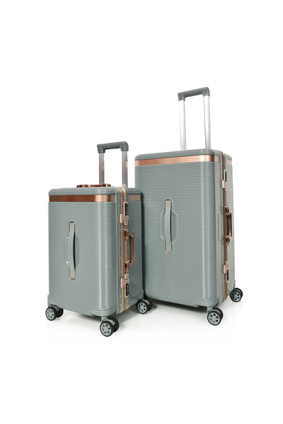 MORANO Modern travel bag made of polycarbonate material, 2 pieces (26/20 Inch)