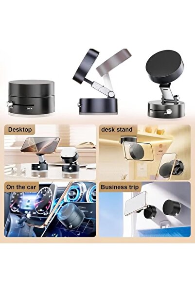 AutoFamily Magnetic Car Mobile Device Holder - 360° Adjustable Dashboard Mount (AF4-Black)