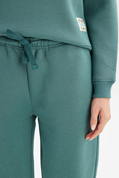 WRANGLER Regular Fit Regular Cut Ribbed Leg Green Jogger Sweatpants