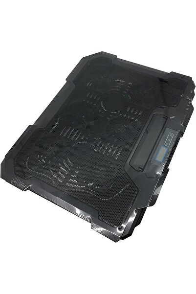DESİNGSHOP Sonia SN-F300 Çift Fanlı Laptop Soğutucu, Siyah, LCD Ekranlı, Yüks...