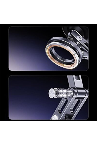 AutoFamily Magnetic Car Phone Holder | 360° Adjustable Dashboard Mount with Strong Lock Base (AF21 - Silver)