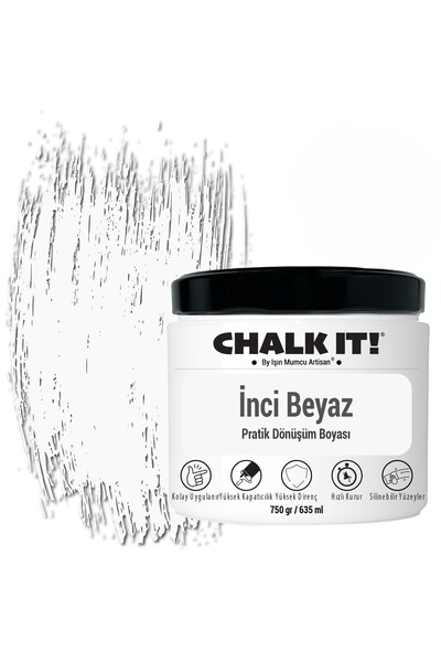 Işın Mumcu Artisan Chalk It Kendinden Vernikli Boya İnci Beyaz